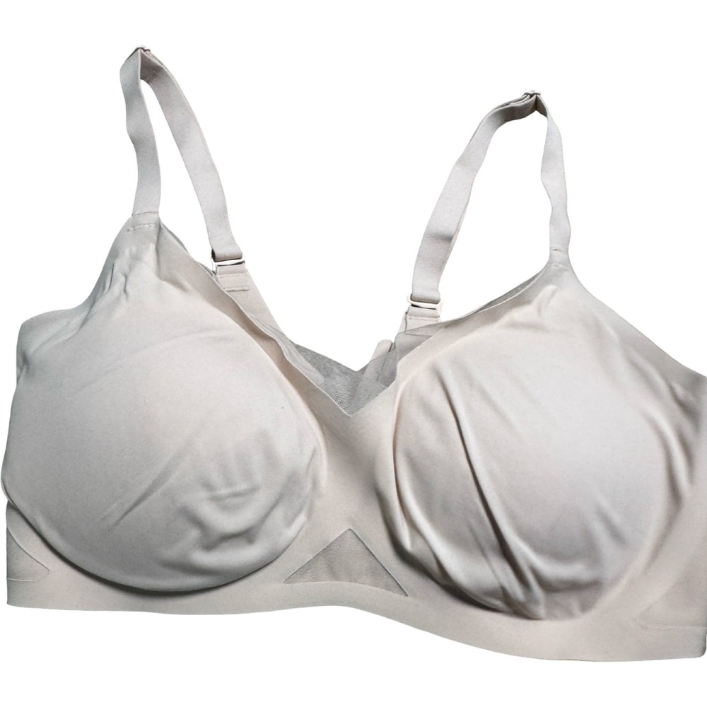 Honeylove Crossover Bra Womens Large 38B/C Beige Good Wireless Seamless Support